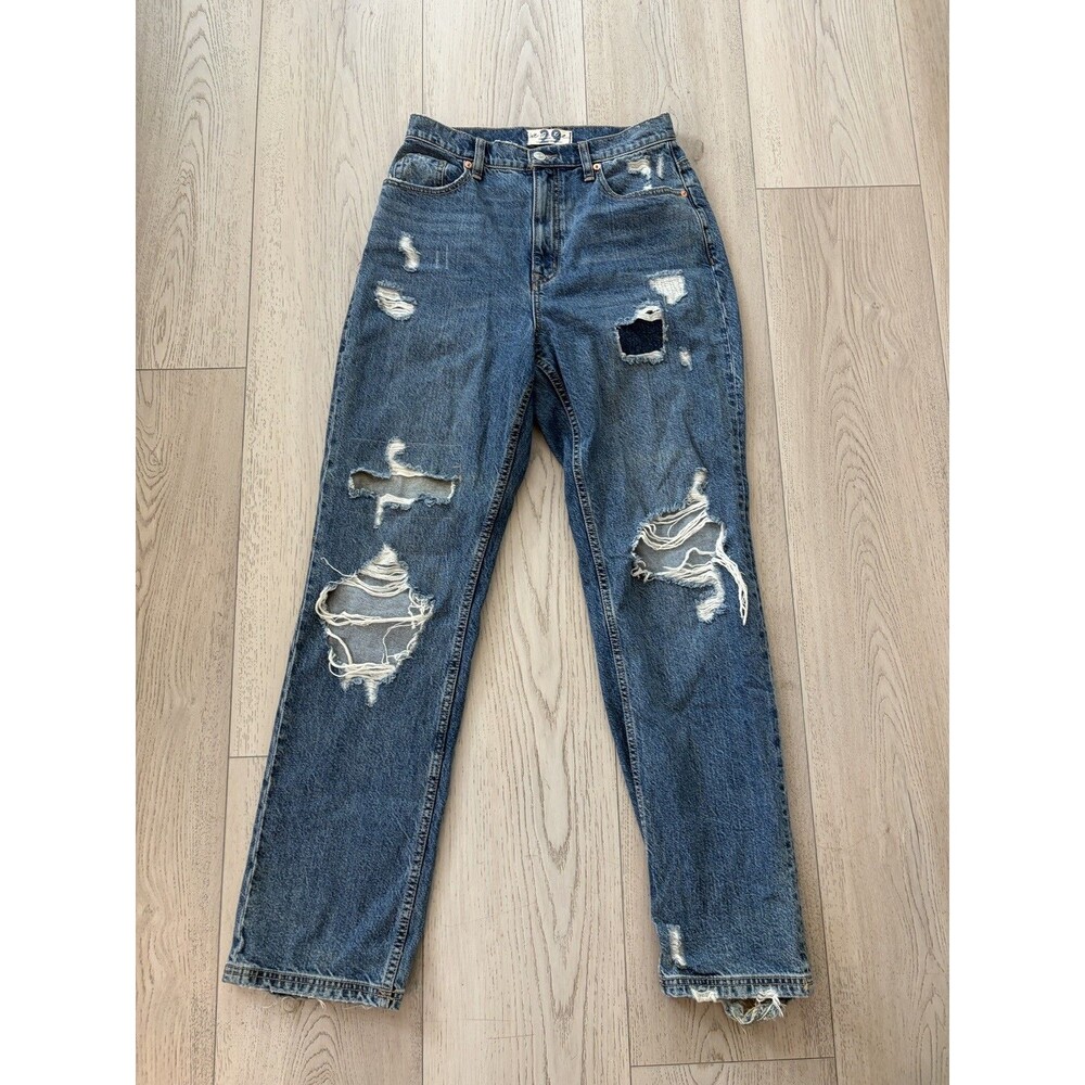 We The Free Jeans Womens 29 Blue Crossroads Hi Rise Straight Denim Pants